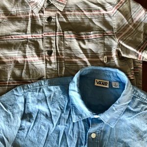 Boys VANS brand button up collared shirts